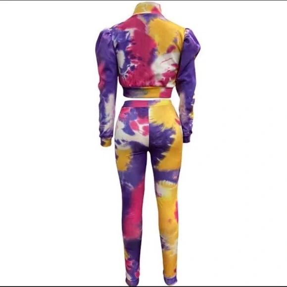 NWT Tye Dye 2 Piece Jumpsuit multiple sizes available - Picture 2 of 3